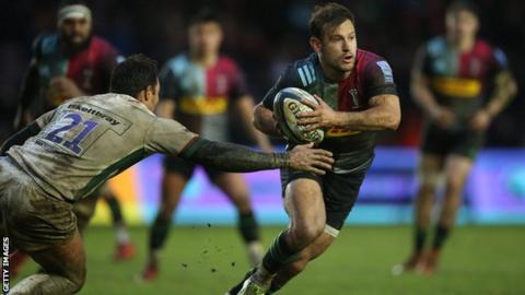 Danny Care runs with the ball for Harlequins