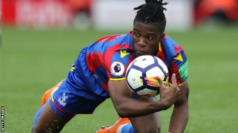 Crystal Palace winger Wilfried Zaha named Player of the Month