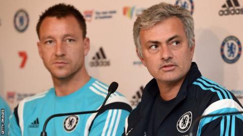 John Terry and Jose Mourinho