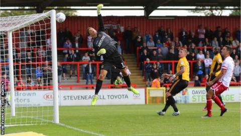 Stevenage v Newport action