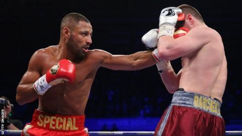 Kell Brook throwing a left arm jab