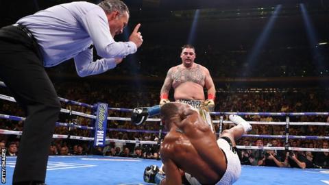 Ruiz Jr floored Joshua four times on his way to a seventh-round stoppage