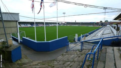 Hartlepool United's Victoria Park from the corner of the stand behind the goal
