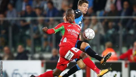 Zimbabwe's Knowledge Musona in action for KV Oostende