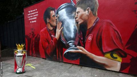 Fans will have to watch Liverpool lift the Premier League trophy on television