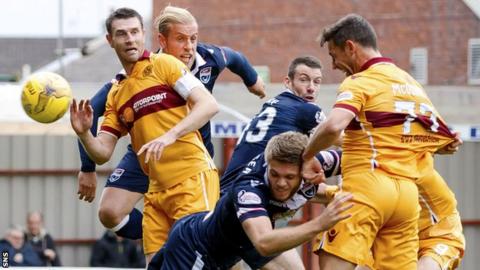 Scott McDonald heads in Motherwell's opening goal
