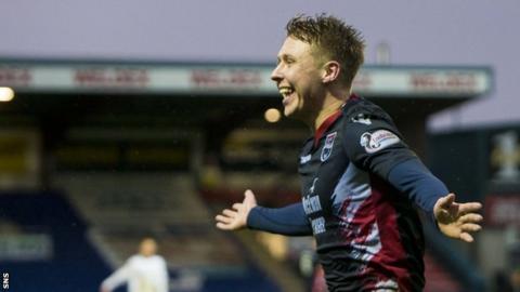 Ross County's Jamie Lindsay celebrates