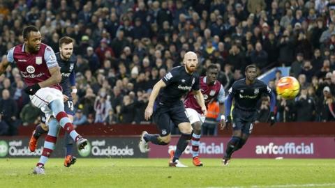 Jordan Ayew's second-half penalty equaliser earned Villa their fourth point under Remi Garde against West Ham on Boxing Day