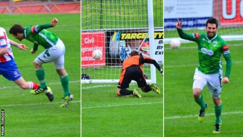 Ross Allen scores 200th Guernsey FC goal