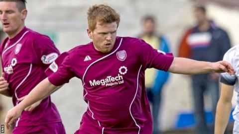 Ryan McCord in action for Arbroath