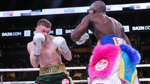 James Tennyson in action against Tevin Farmer last October