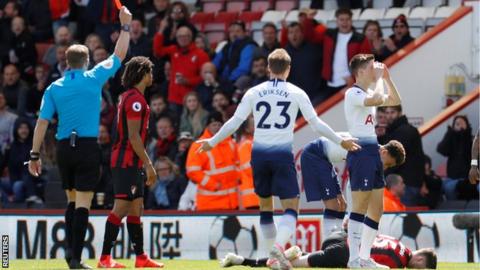 Bournemouth 1-0 Tottenham: Nine-man Spurs fail to secure top-four ...