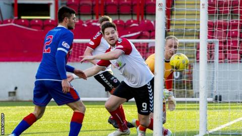 John Gemmell opened the scoring at Broadwood