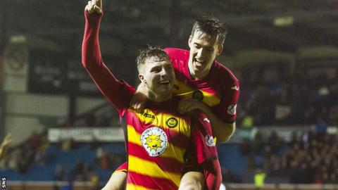 Robbie Muirhead and Callum Booth celebrate