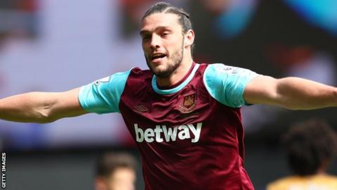 West Ham striker Andy Carroll