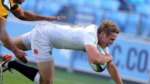 Max Malins scores for England