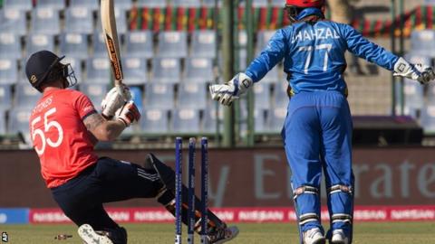 Ben Stokes is bowled