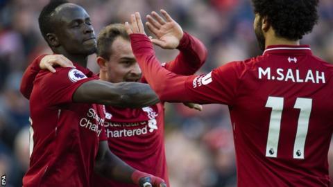 Sadio Mane and Mohamed Salah