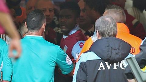 Villa v Swansea tunnel bust-up