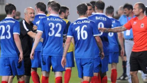 Linfield lost 2-1 away to Spartak Trnava in the first leg