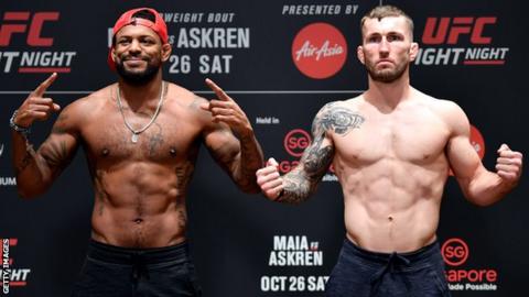 Michael Johnson and Stevie Ray at the UFC weigh-in