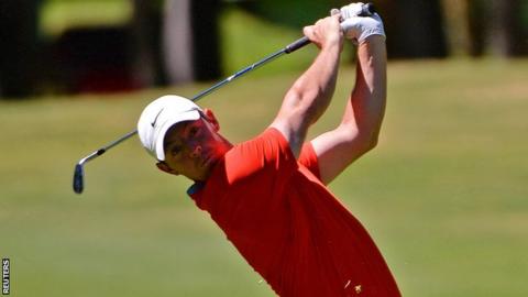 Rory McIlroy in first-round action in the WGC-Mexico Championship