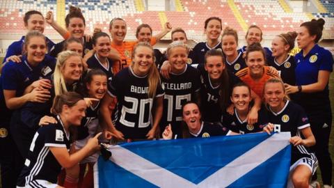 Scotland team celebrating