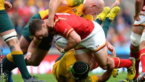 George North in action against Australia in 2015
