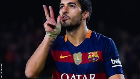 Barcelona forward Luis Suarez