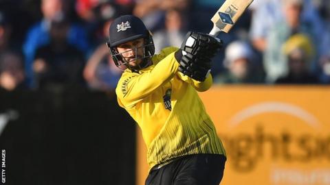Jack Taylor in action for Gloucestershire in the T20 Blast