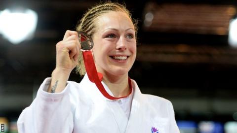 Sally Conway with her Commonwealth Games bronze medal