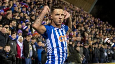 Kilmarnock's Eamonn Brophy celebrates after making it 1-1.