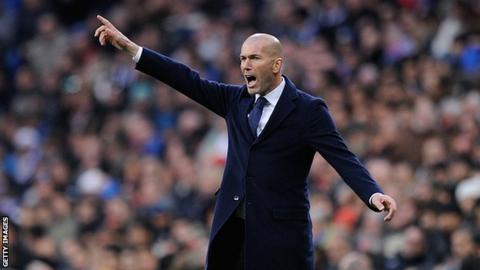 Real Madrid boss Zinedine Zidane