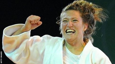 Natalie Powell celebrates
