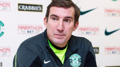 Hibernian manager Alan Stubbs