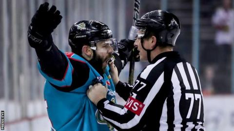 Blair Riley scored one of the goals for Belfast Giants