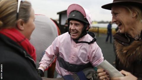 After finishing second last in the first race of the day at Warwick, Richard Johnson was delighted to make up for it with his second ride