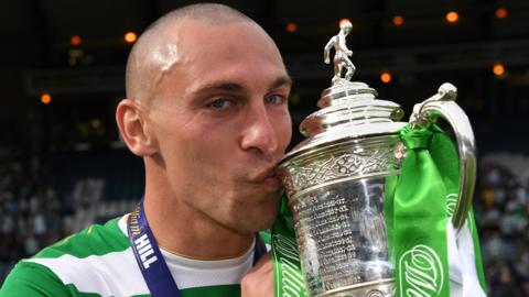 Scott Brown with the Scottish Cup