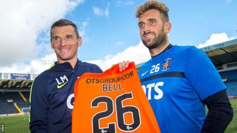 Kilmarnock manager Lee McCulloch and goalkeeper Cammy Bell