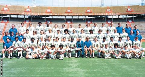 Miami Dolphins team photo 1972