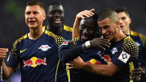 Naby Keita celebrates