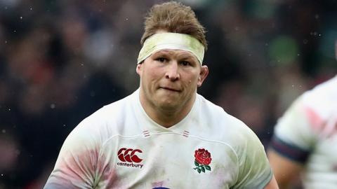 Dylan Hartley in action for England
