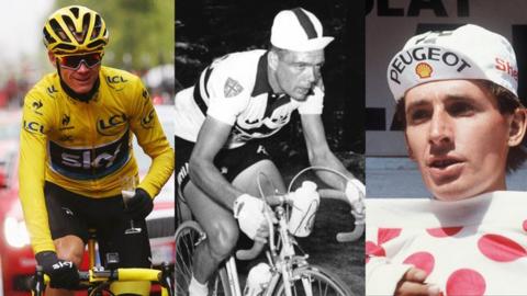 Britain's Chris Froome, Brian Robinson and Robert Millar