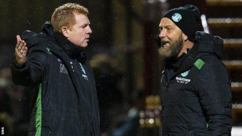 Neil Lennon and Garry Parker