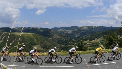 Egan Bernal and Geraint Thomas during the 2019 Tour de France