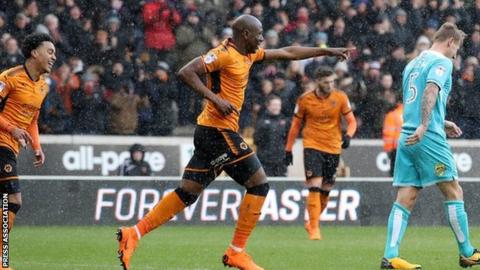 Benik Afobe has now scored 27 of his career total of 70 goals for Wolves