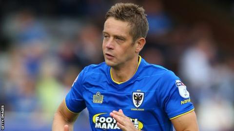 Paul Robinson in action for AFC Wimbledon