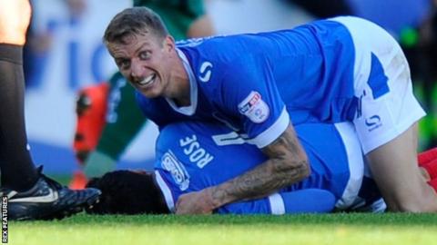 Danny Rose celebrates goal against Plymouth
