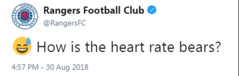 Rangers tweet