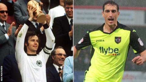 Franz Beckenbauer and Craig Woodman